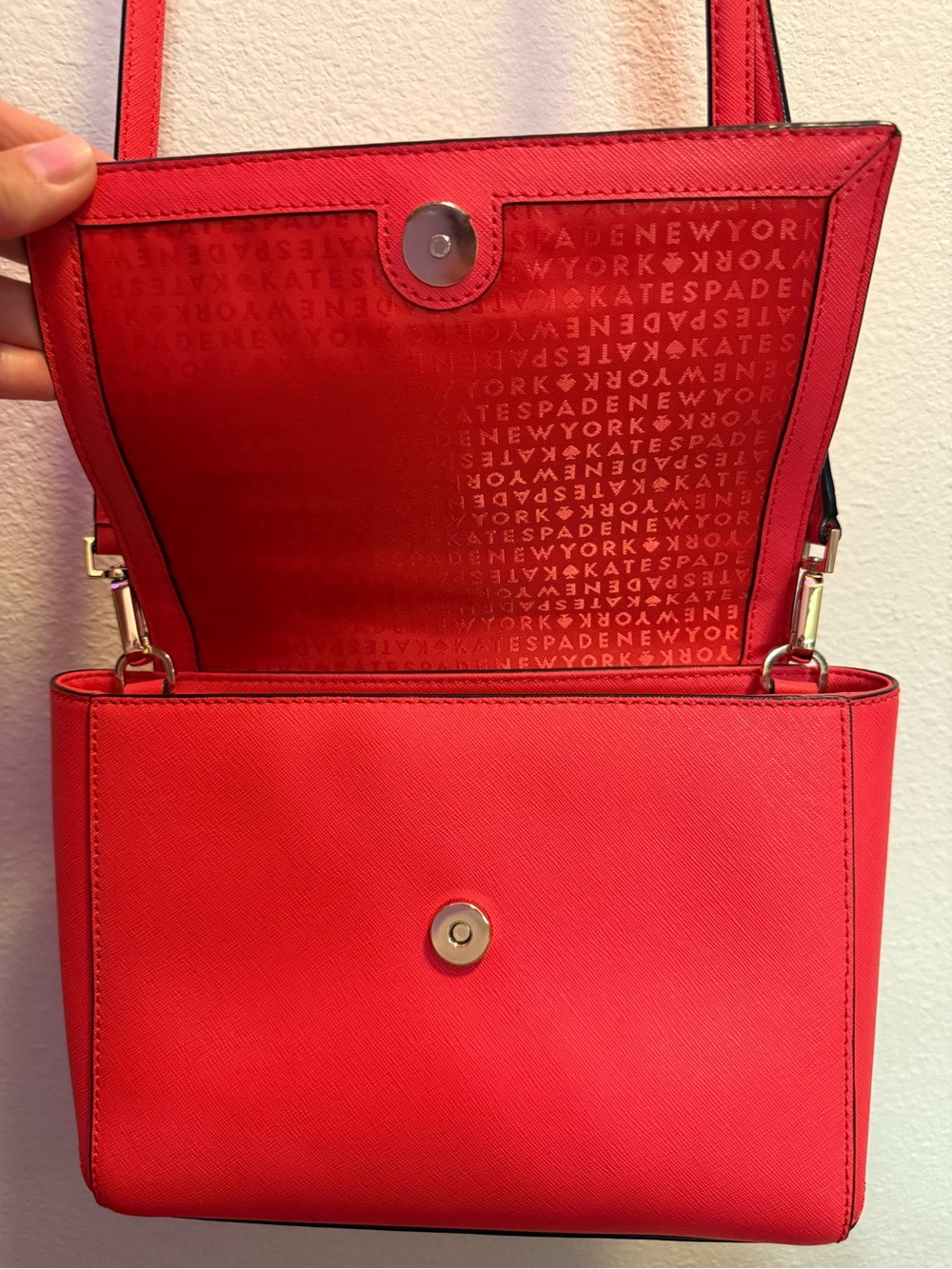 NWOT Kate Spade Newbury Lane Brynlee Satchel Crossbody Bag Geranium Red - Picture 7 of 12